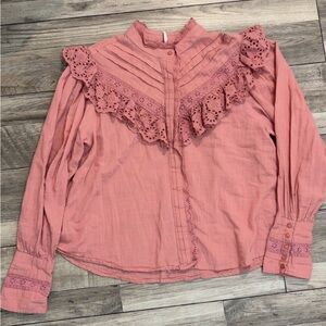 Free People Hit The Road Pink Regency style top size M